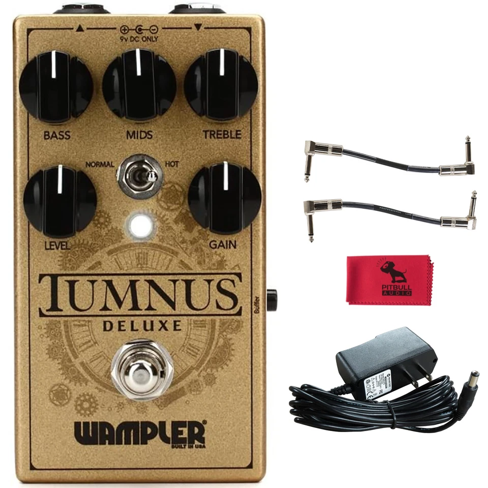 Pedal Overdrive Wampler Tumnus Deluxe con fuente de alimentación, cables de conexión y tela Foto 1 de 1