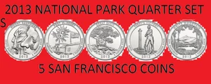 2013 America the Beautiful Quarter S 5 Coin Set UNC - Picture 1 of 1