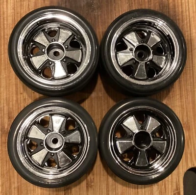 Tamiya 1/10 Custom 2-PcWheel Set w.Tires  Porsche 911 RSR 930 934 Fuchs  9335704 - Image 1 of 4