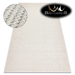 MODERN flat-woven RUGS 'JERSEY' strucrural cream durable easy to clean loop - Picture 1 of 11