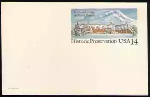 US. UX119. 14c. Timberline Lodge, 50th Anniv.. Postal Card. MNH. 1987 - Picture 1 of 1