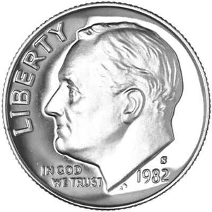 1982 S Proof Roosevelt Dime From Proof Set - Picture 1 of 2