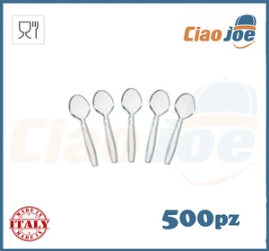 500 Cucchiaini Di Plastica Monouso Trasparenti Rigidi Cucchiaino Riutilizzabili - Imagen 1 de 1