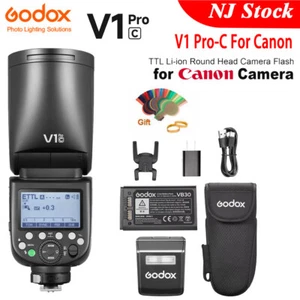 US Godox V1Pro-C Upgraded Version V1 2.4G TTL HSS Speedlite Flash Light fr Canon - Picture 1 of 17