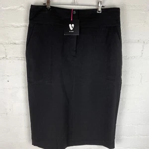 V By Very The Workwear Midi Skirt, Black UK8 26” Waist 28” Long - Picture 1 of 3