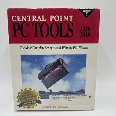 Central Point PC Tools - Version 8.0 Includes 5 1/4”HD Disks, New Sealed - Image 1 of 4