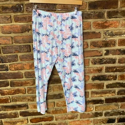 Jessica Simpson Tropical Floral Capri Recortado Pijama Prendas para Dormir Pantalones Talla Mediana Foto 1 de 4