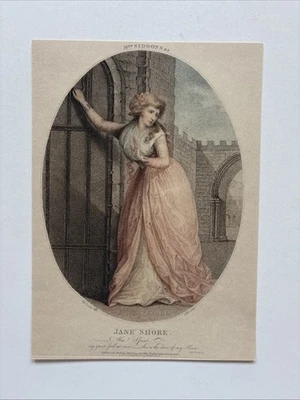 1790 Antique Engraving Mistress Jane Shore  King Edward IV of England - Image 1 of 3