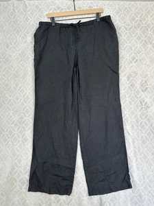 Jones New York 100% Linen Pants Women 12 Straight Leg Casual Beach Vacation Boho - Picture 1 of 12