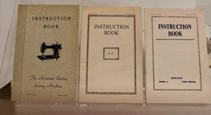 JUEGO DE 3 libros de instrucciones de máquina de coser eléctrica reversa - EXCELENTE ESTADO - Imagen 1 de 7