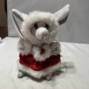 Singing Merry Mouse Mrs Claus Animated Sings Plüsch Frohe Weihnachten Neu Etikett - Bild 1 von 7
