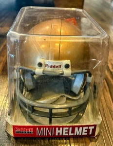 Gold Matt Blank Riddell Mini Football Helm - Bild 1 von 4