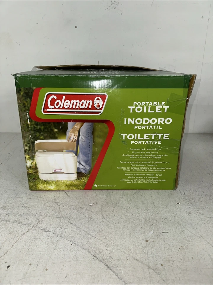 Inodoro empotrado portátil Coleman de 3,2 galones equipo de camping 827-802T Foto 1 de 4