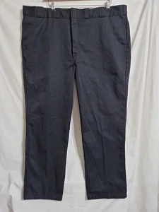 Dickies 874 Original Fit Mens Black Straight Leg Workwear Trousers W46 L32 - Picture 1 of 20