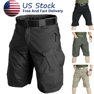 Mens Summer Outdoor Cargo Hiking Shorts Quick Dry Work Pants Casual Shorts - Image 1 of 4