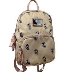 Disney Loungefly Minnie Mouse Satin Pink Ivory Backpack Handbag Shoulder Bag - Picture 1 of 14