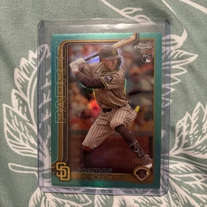 2025 Topps Chrome-#106 Brandon Lockridge (RC) Aqua Refractor /199 - Picture 1 of 2