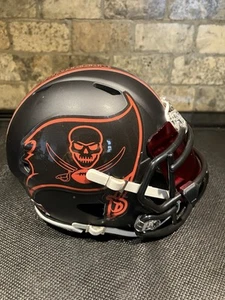Tampa Bay Buccaneers Custom Matte Black Mini Helmet - Picture 1 of 5