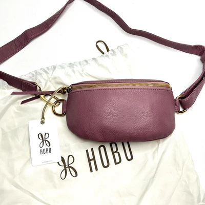 HOBO INT'L  Mauve Genuine Leather Fern Belt Bag Crossbody Adjustable NEW $148 - Image 1 of 4