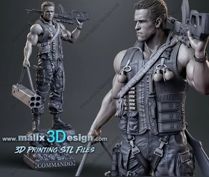 Commando impression 3D résine taille 18cm ( non peint ) (non peint) - Picture 1 of 3