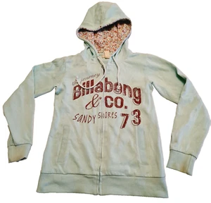 Girls Billabong Fullzip Hoodie Light Blue Size 10 Surfwear - Picture 1 of 10