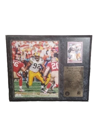 1995 REGGIE WHITE GREEN BAY PACKERS FRAMED 12x15 PHOTO-MAN CAVE  WALL PLAQUE Cover