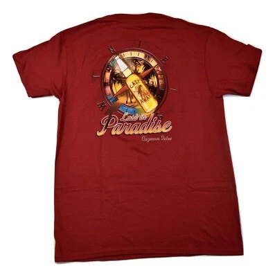 Camiseta roja bien usada Lost In Paradise Islas Caimán para hombre nueva M, L, XL, 2XL Foto 1 de 2