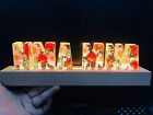 Custom Name Letter Lamp Personalized Handmade Resin Dry Flower Warm Color Light