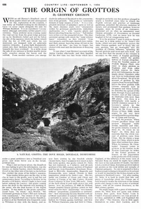 1950 El origen de las grutas agujeros de paloma cuevas Geoffrey Grigson - Imagen 1 de 3