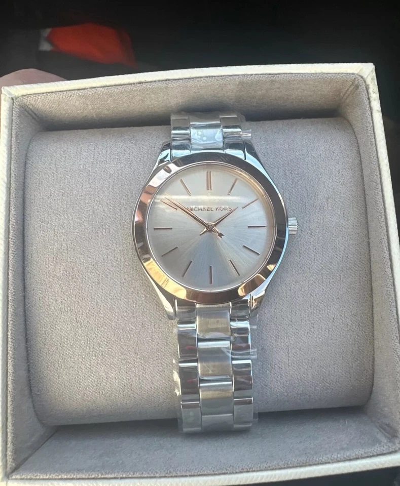 Michael Kors MK3514 Mini Slim Runway 34mm Women's Stainless Steel Watch