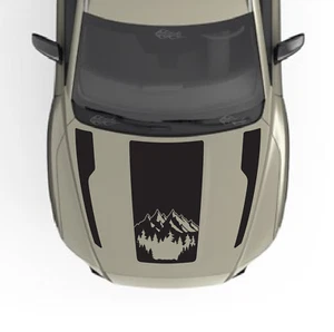 Mountains & Trees Blackout Hood Vinyl Decal Fits Mazda CX50 2023-2024 - Picture 1 of 5