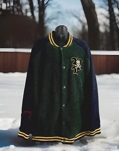 POLO RALPH LAUREN SHERPA FLEECE BIG P” SKULL VARSITY JACKET BIG & TALL 4XLT - Picture 1 of 6