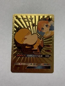 Slaking GX HP1998 Gold Foil Fan Art Display Card Misty’s Psyduck - Mint/NM - Picture 1 of 2