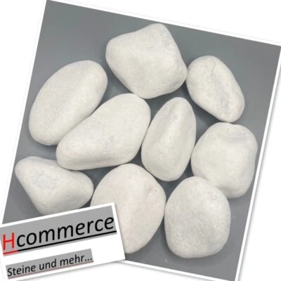 Schneeweiß Dekosteine I Marmorkies I Carrara Kies  I Körnung & Gewicht - wählbar - Bild 1 von 4
