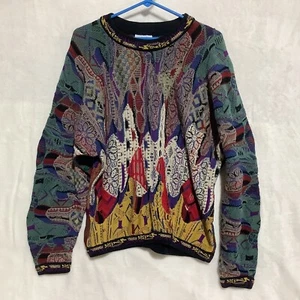 Nice! Vintage COOGI 3D Sweater 100% Mercerized Cotton Made in Australia Sz. L - Picture 1 of 9
