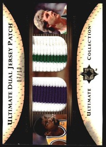 2005-06 Ultimate Collection Patches Dual Gold Magic Johnson Larry Bird /10