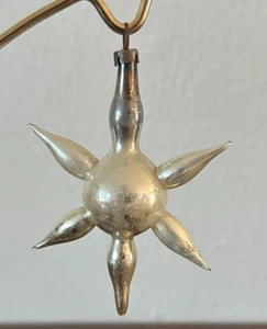 Antica stella atomica fantasia soffiata a mano Germania tedesca anni 20 5 raggi ornamento 3,5'' - Foto 1 di 7