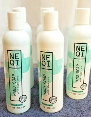NEQI Bottles of Hand Soap wi Aloe Vera 8 fl oz 236ml Paraben Gluten Free - Image 1 of 4