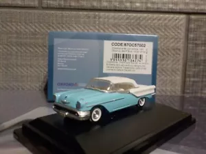 Oldsmobile 88 - Convertible 1957 - Azul/Blanco - Oxford Diecast 1/87 Nuevo 87oc570 - Imagen 1 de 5