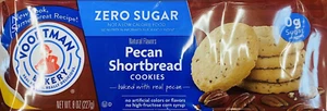Voortman Bakery ZERO SUGAR PECAN SHORTBREAD Cookies 8 Oz Pack NEW - SUGAR FREE - Picture 1 of 2