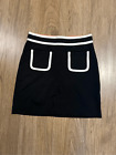 Banana Republic Women's Black White Pocket Mini Pencil Skirt Size 0