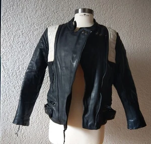 Blue Bird Motorrad Lederjacke Bikerjacke Original 70er Jahre Gr 36/38 - Bild 1 von 24
