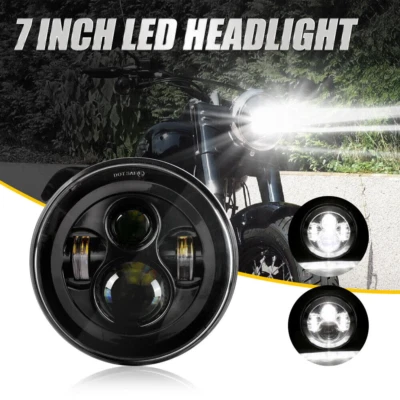 7" inch LED Headlight Hi/Lo Beam Projector for Harley-Davidson Street Glide FLHX Foto 1 de 4