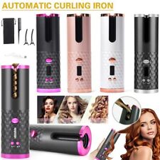 
				Hair Curler LCD Cordless Auto Rotating Waver Curling Iron Ceramic Wireless US
			