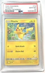 2020 Pokémon Battle Academy #15 PIKACHU PSA GEM MINT 10 (52648456) - Picture 1 of 2