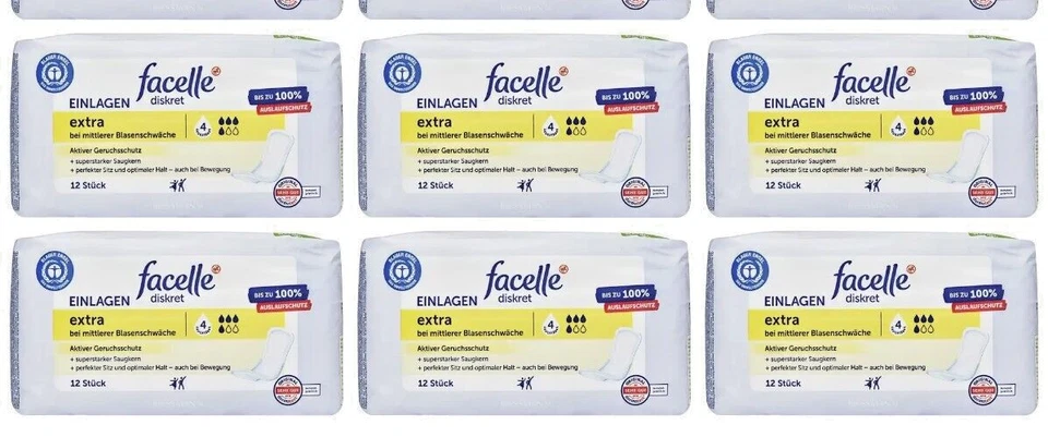 6 x 12 Stk | facelle diskret Einlagen extra