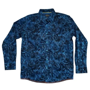 Pete Huntington Bali Shirt Size L Button Long Sleeve Hawaiian Floral Beach - Picture 1 of 6