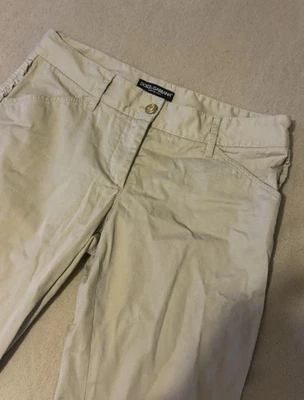 Pantalones para mujer D&G Dolce & Gabbana rectos informales con volantes talla 40 Foto 1 de 4