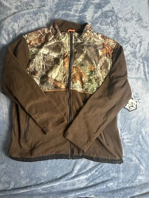 RealTree Edge Polar Fleece Men’s XXL Brown Camo Full Zip Jacket - Image 1 of 4