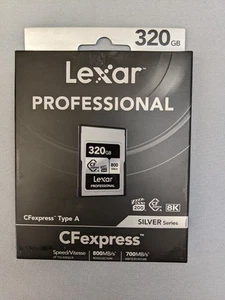 Carte Lexar Professional LCAEXSL320G-RNENG 320Go Argent Cfexpress Type A - Photo 1 sur 8